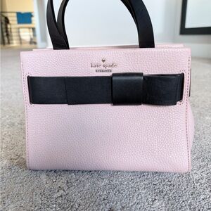 Kate Spade Light Pink Satchel with Black Bow